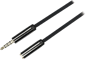 DELTACO Audiokabel 3,5mm ha-ho 4-pin Svart 1m