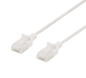 DELTACO TP-kabel Cat6a Tunn Rund U/UTP Vit 2 m