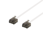 DELTACO TP-kabel Cat6a Platt U/UTP Vit 2 m
