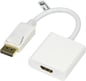 Adapter DisplayPort ha till HDMI ho med ljud Vit 0.2m