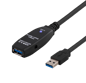 DELTACO USB 3.0 förlängningskabel A ha-A ho Aktiv Svart 5m