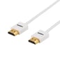 DELTACO HDMI-kabel 1.4 ha-ha Tunn Vit 1m