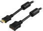 DELTACO HDMI förlängningskabel ha-ho Svart 1 m