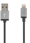 Lightningkabel (MFI) Svart Tygsladd 3m