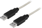 DELTACO USB 2.0 kabel A ha-A ha 1 m Vit
