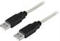 DELTACO USB 2.0 kabel A-A ho Grå 0.5m