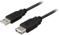 DELTACO USB 2.0 kabel A-A ha-ho 0,5m Svart