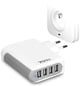 PORT Designs Väggladdare 4xUSB Vit
