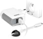 PORT Designs Väggladdare 2xUSB + Lightningkabel Vit