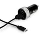 PORT Designs Billaddare med 2st USB kontakter + USB-C kabel Svart