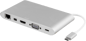DELTACO USB-C Dockningsstation HDMI VGA RJ45 3xUSB-A SD-kortläsare