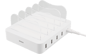 DELTACO Laddningsstation 4x USB-A portar Vit