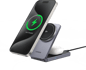 UGREEN Magflow Qi2 2-In-1 Trådlös laddare Grå