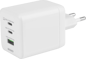 DELTACO Väggladdare 1x USB-A  2x USB-C 100 W Vit