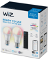 WiZ WiFi Smart LED E27 A60 60W Färg 2-pack+Fjärr