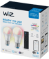 WiZ Wi-Fi Lampa E27 A60 60W RGB 2-pack+Fjärr
