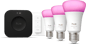 Philips Hue Startkit White Color E27 3-pack + Dimmer Switch + Bridge Pro