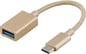 DELTACO USB 3.1 Adapter C ha till USB A ho Guld Tygsladd
