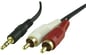 Audiokabel 3,5mm ha - 2xRCA, 5.0m