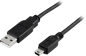 DELTACO USB 2.0 A-Mini B 2m, svart