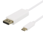 DELTACO DisplayPort - USB-C Vit 2 m
