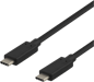 DELTACO USB 3.1-kabel C-C Svart 25 cm