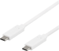 DELTACO USB 3.1-kabel C-C Vit 25 cm