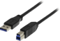DELTACO USB 3.0 A till B ha-ha Svart 3 m
