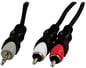 Audiokabel 3,5mm ha - 2xRCA ha, 2m
