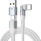 STATIK PowerPivot Pro Nylonflätad USB-C Vit 1m
