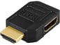 HDMI-adapter, 19-pin ho till vinklad hane