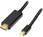 DELTACO Mini DisplayPort till HDMI med ljud Svart (F) 3 m