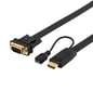 Adapter HDMI ha till VGA ha Svart 1m