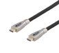 DELTACO HDMI-kabel 2.0 ha-ha Aktiv Tyg Svart 5 m
