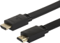 DELTACO Platt HDMI-kabel 2.1 ha-ha, Svart 5 m