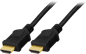 DELTACO HDMI-kabel 2.0 ha-ha Svart (F) 0.5 m