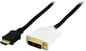 DELTACO DVI-kabel DVI ha till HDMI ha Svart 1 m