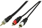 DELTACO Audiokabel 3.5mm ha-2xRCA ha 2m