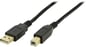 DELTACO USB 2.0 kabel A-B Svart 1m