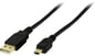 DELTACO USB 2.0 kabel A-mini B Svart 1m