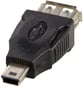 USB 2.0 Adapter A ho-mini B ha Svart