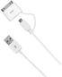 micro USB/iPhone/iPod kabel (MFI) Vit 1m