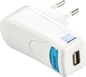 USB-Laddare vägguttag för surfplattor m.m. 2.1A Vit