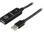 USB 2.0 förlängningskabel A ha-A ho Aktiv Svart 10m