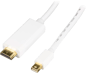 DELTACO Mini DisplayPort till HDMI med ljud Vit (F) 2 m