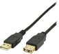 DELTACO USB 2.0 förlängningskabel A ha-A ho Svart 3 m