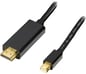 DELTACO Mini DisplayPort till HDMI med ljud Svart (F) 2 m