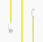 Le Cord Lightningkabel Solid Yellow (MFI) Tygsladd 1m