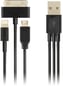 3-in-1 Lightning/30pin/microUSB kabel Svart 0.2m