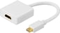 DELTACO Adapter mini DisplayPort ha till HDMI ho med ljud Vit 0.18m